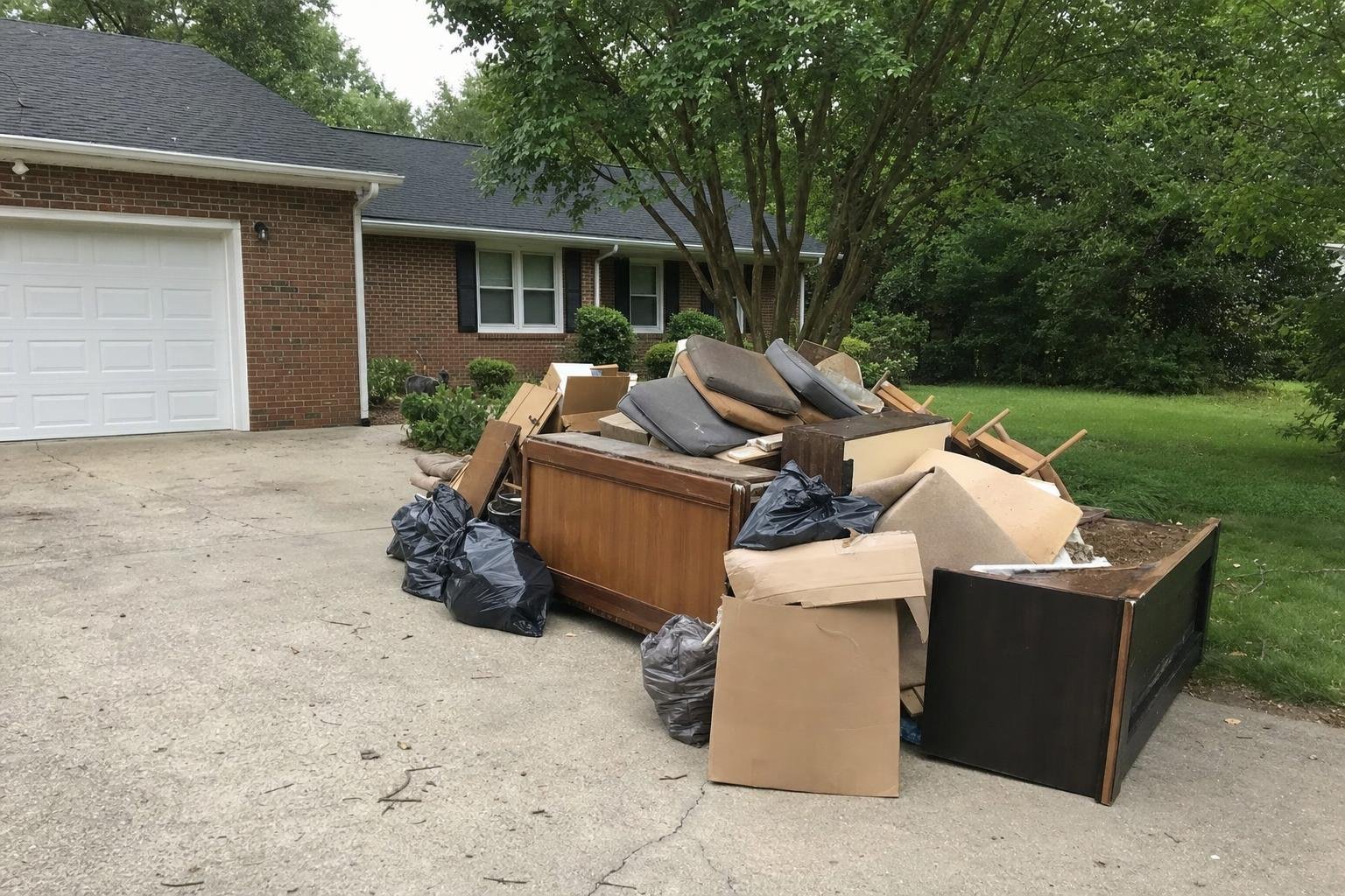 Illustrative image of construction debris removal work
